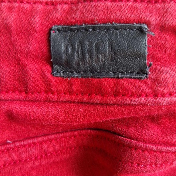 Paige Verdugo Ankle Skinny Jeans in Viking Red Size 29 - Picture 11 of 11